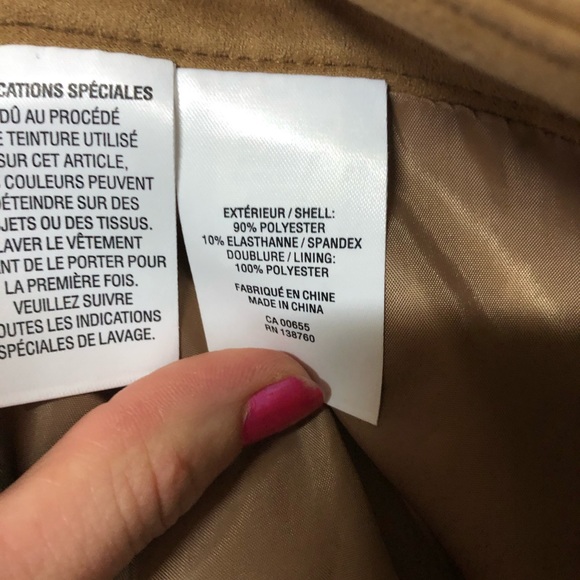 Reitmans Faux Suede Button Front Mini Skirt - Picture 7 of 7